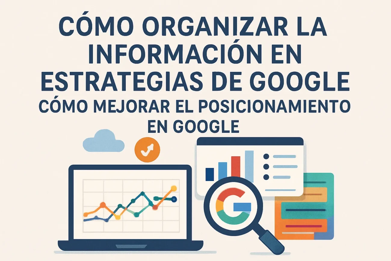 cómo organizar la información en estrategias de Google Cómo mejorar el posicionamiento en Google