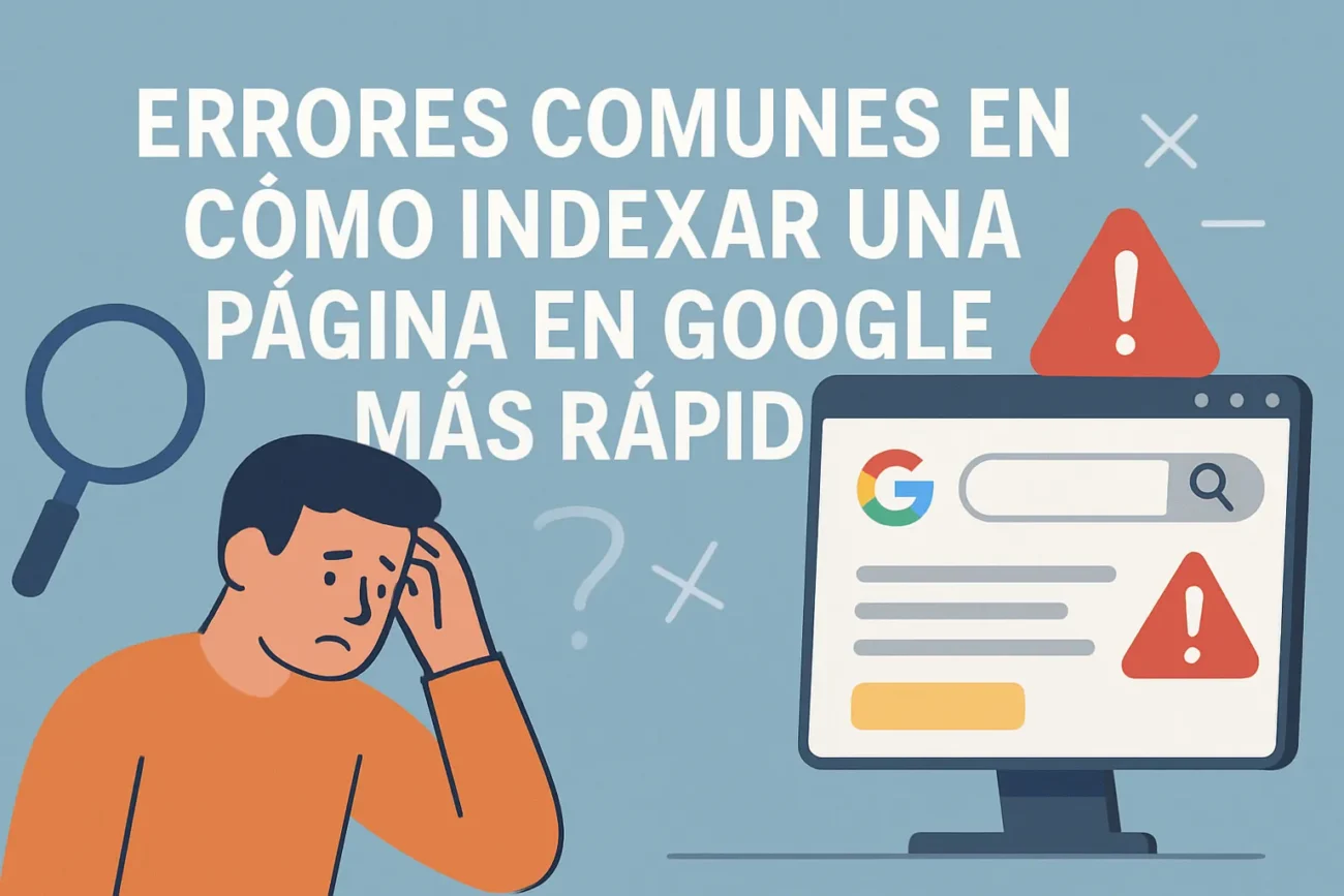 errores comunes en Cómo indexar una página en Google más rápido