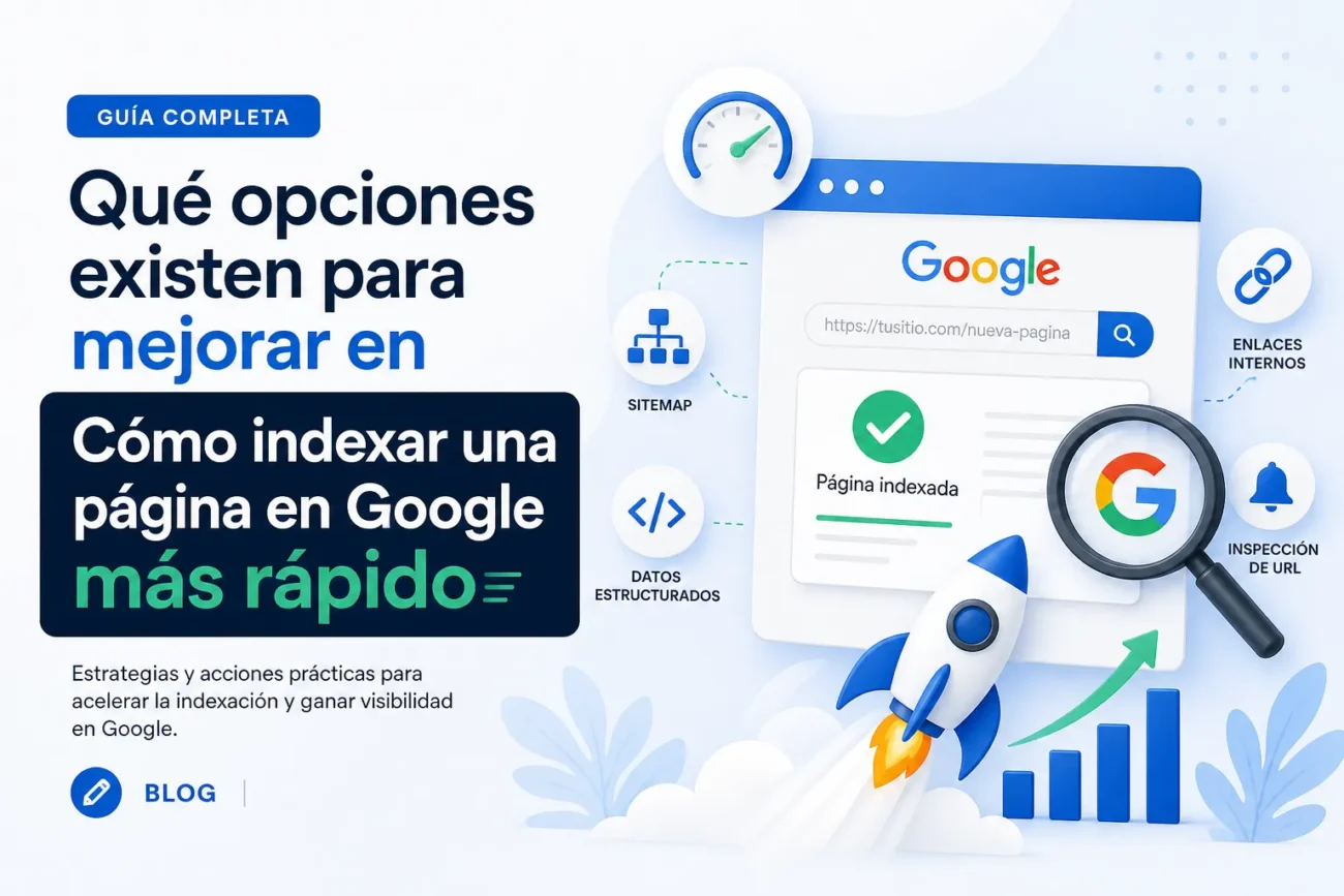 qué opciones existen para mejorar en Cómo indexar una página en Google más rápido